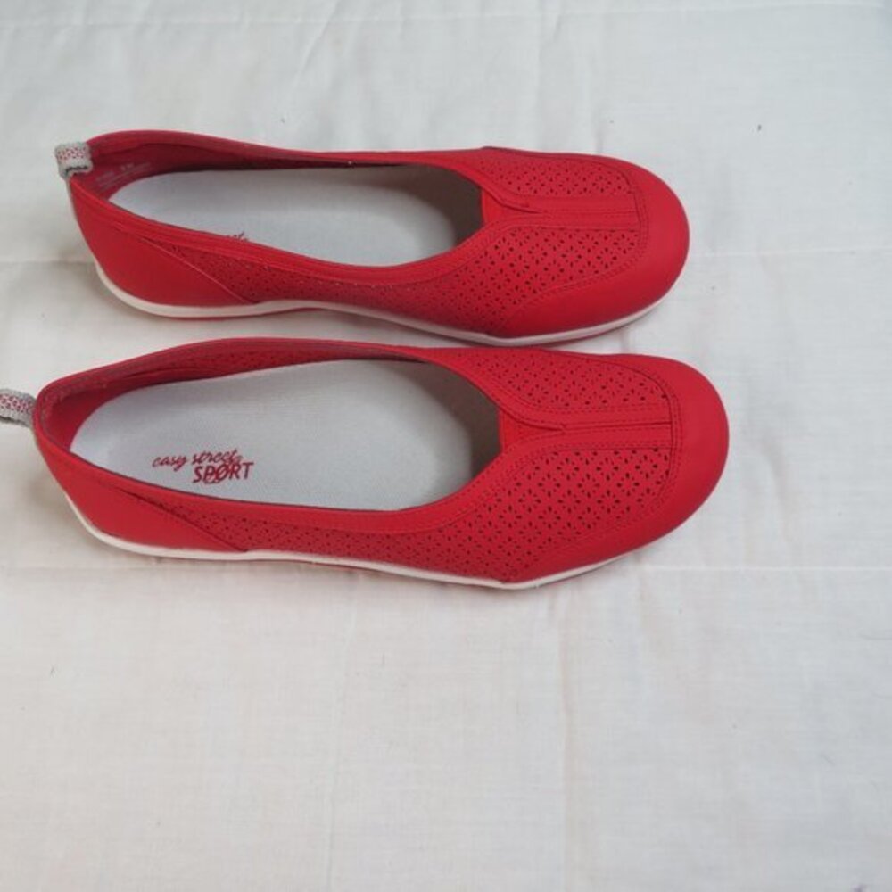 NWT easy street SPORT - Stern Red Core Perforated Slip On Shoes